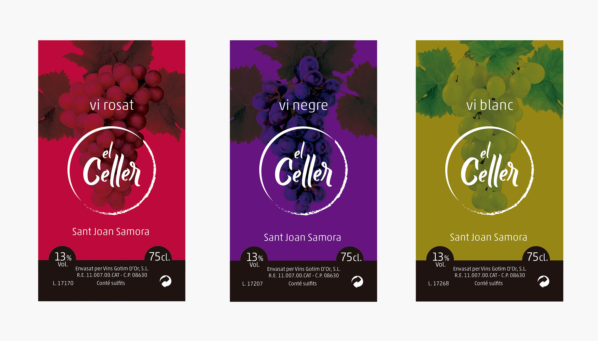 Diseño etiqueta de vino El Celler de Sant Joan Samora